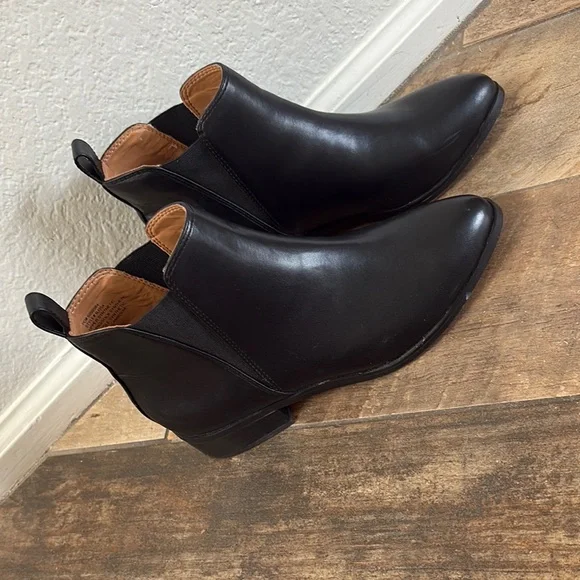 J. Crew Black Leather Heeled Boots - Picture 3 of 6